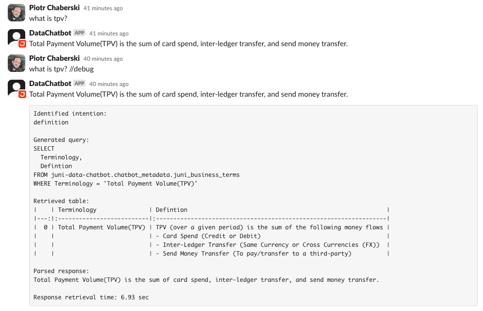 response table getindata llm